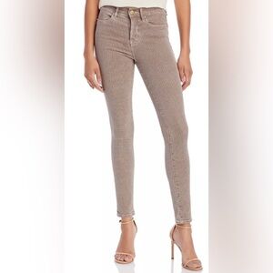 Frame Denim Le High Skinny Jeans Tawny Multi Houndstooth Size 24 $238